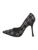 Manolo Blahnik Suede Printed Pumps