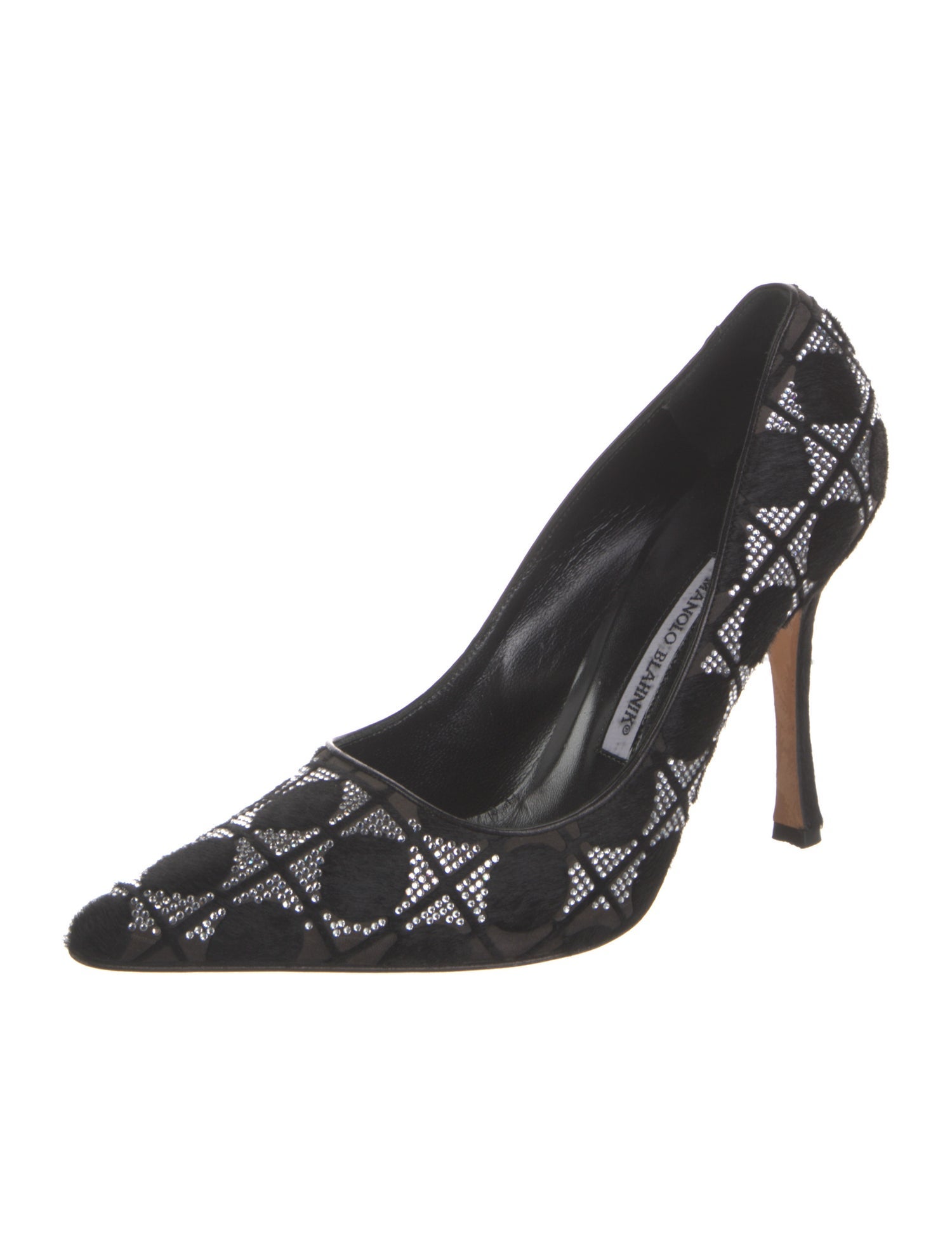 Manolo Blahnik Suede Printed Pumps