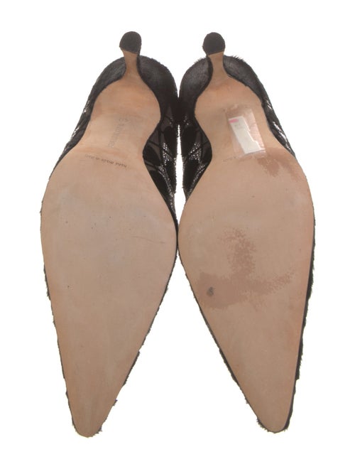 Manolo Blahnik Suede Printed Pumps