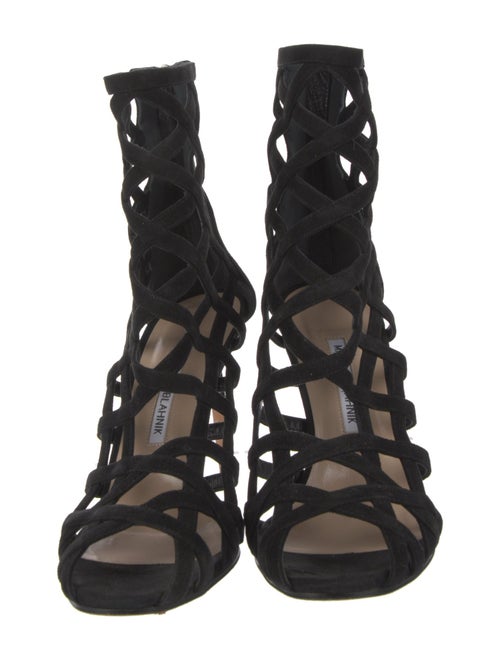 Manolo Blahnik Suede Gladiator Sandals
