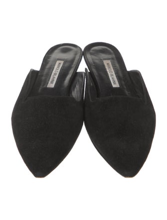 Manolo Blahnik Suede Mules