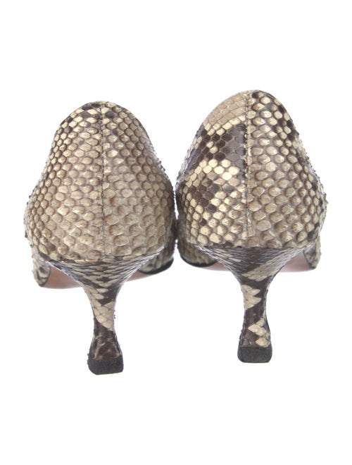 Manolo Blahnik Python Animal Print Pumps