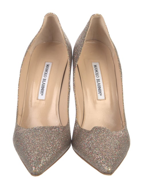 Manolo Blahnik Glitter Glitter Accents Pumps