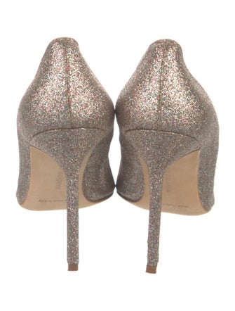 Manolo Blahnik Glitter Glitter Accents Pumps