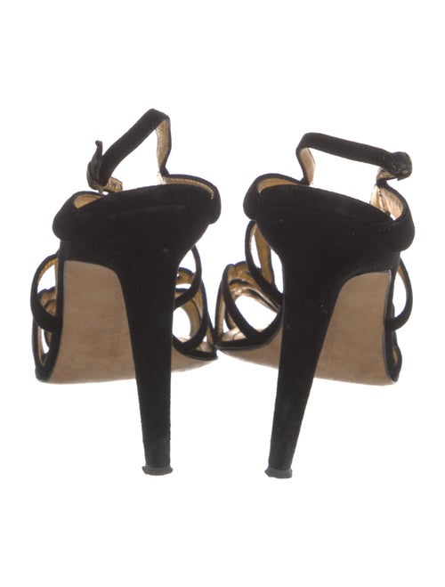 Manolo Blahnik Suede Slingback Sandals