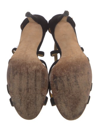 Manolo Blahnik Suede Slingback Sandals