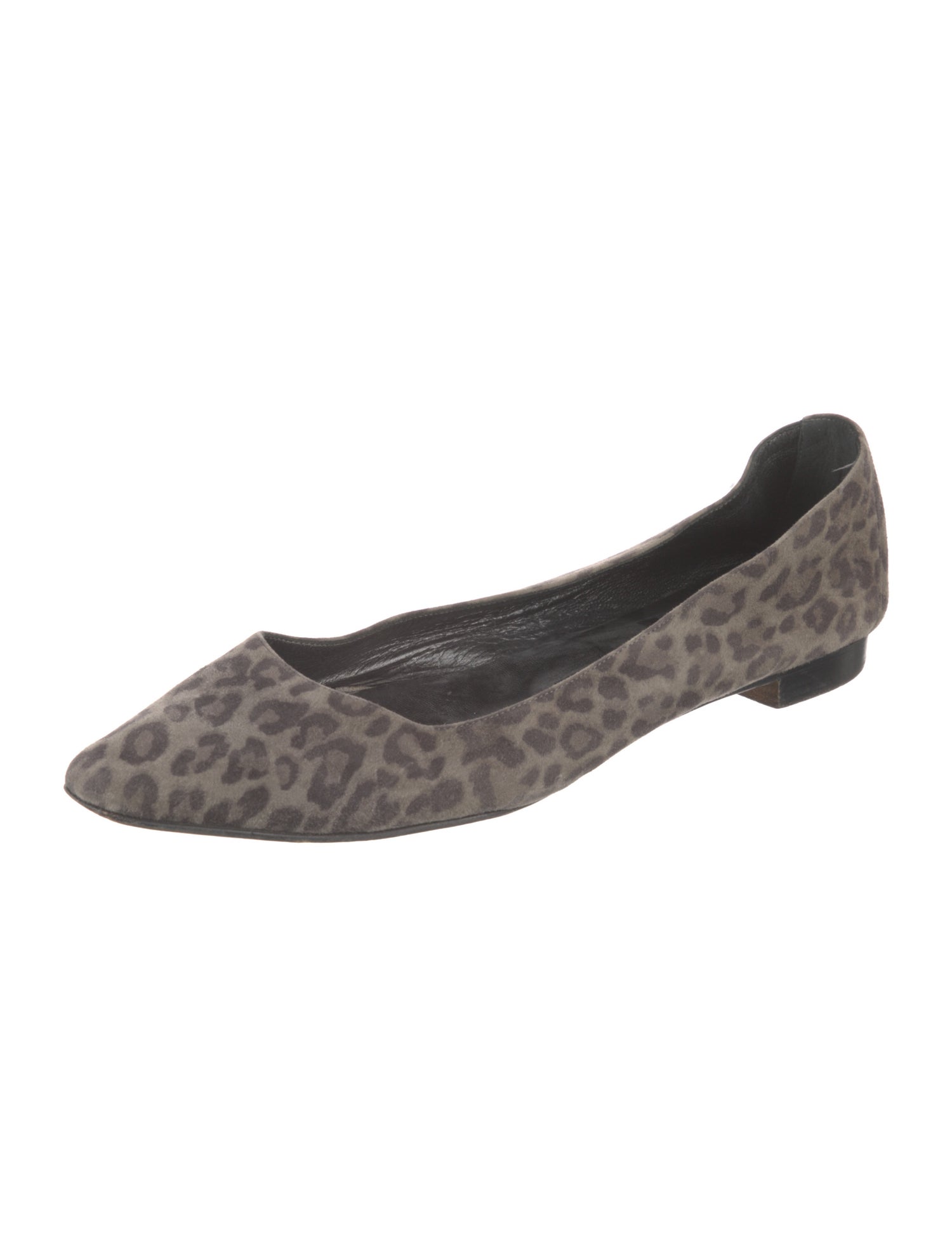 Manolo Blahnik Suede Animal Print Flats