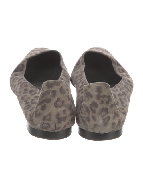 Manolo Blahnik Suede Animal Print Flats