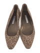 Manolo Blahnik Suede Animal Print Flats