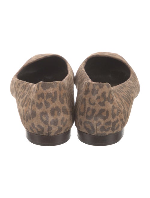 Manolo Blahnik Suede Animal Print Flats