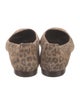Manolo Blahnik Suede Animal Print Flats