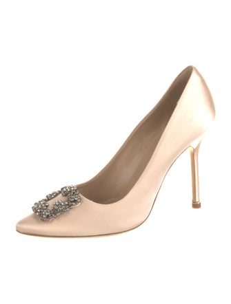 Manolo Blahnik Hangisi Satin Pumps