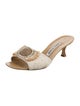 Manolo Blahnik Beaded Accents Slides