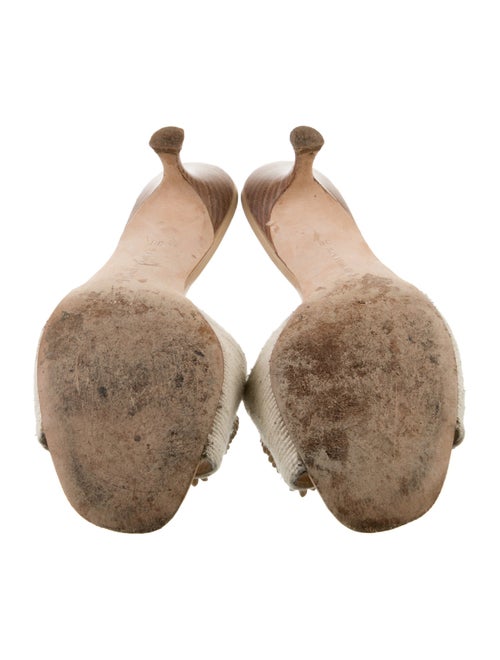 Manolo Blahnik Beaded Accents Slides