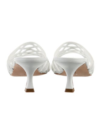 Manolo Blahnik Leather Cutout Accent Mules