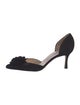 Manolo Blahnik Suede Mesh Accents D'Orsay Pumps