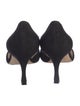 Manolo Blahnik Suede Mesh Accents D'Orsay Pumps