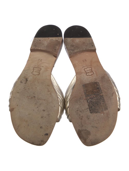 Manolo Blahnik Leather Slides