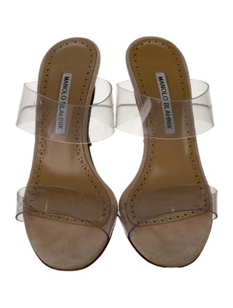 Manolo Blahnik Suede Slides