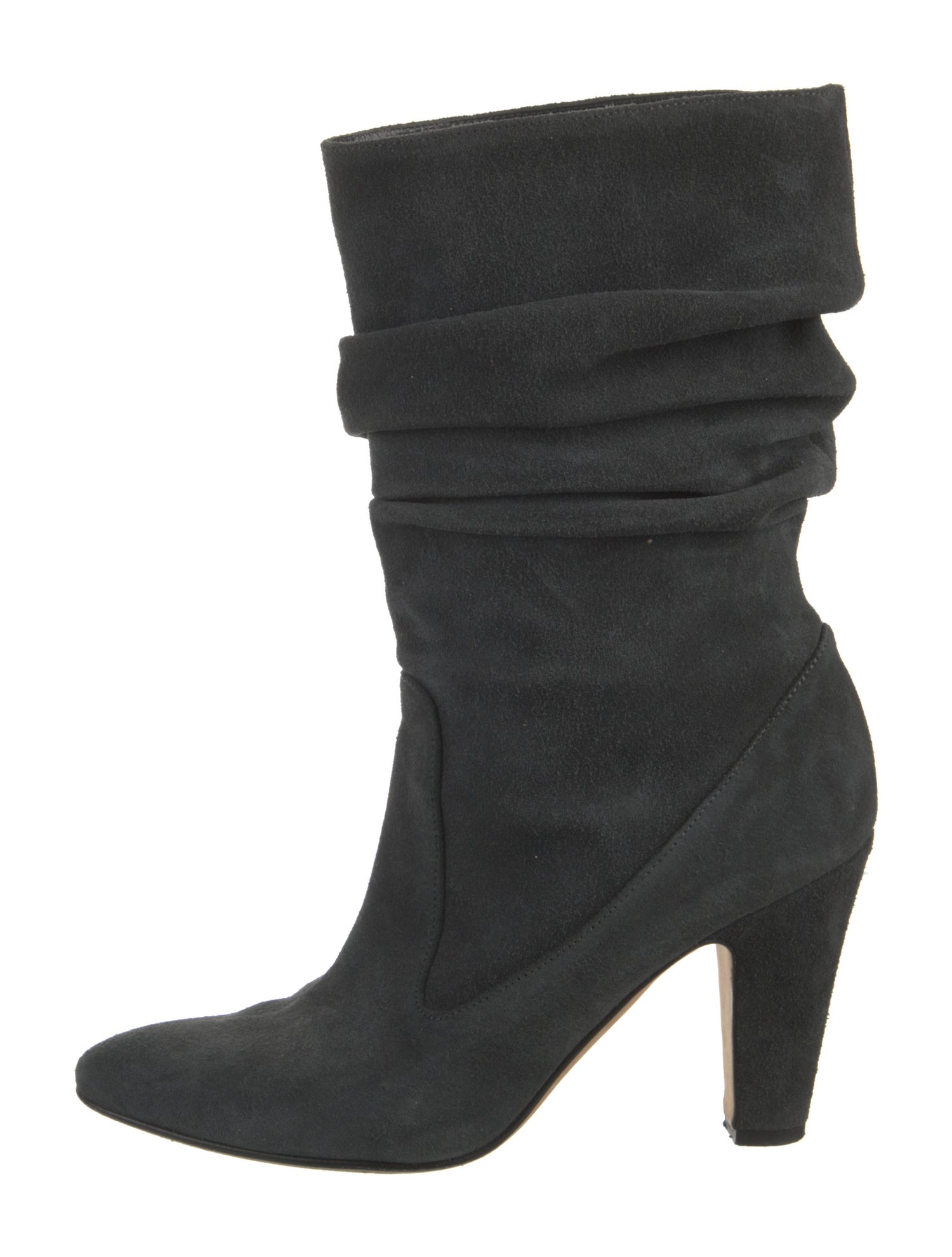 Manolo Blahnik Suede Slouch Boots