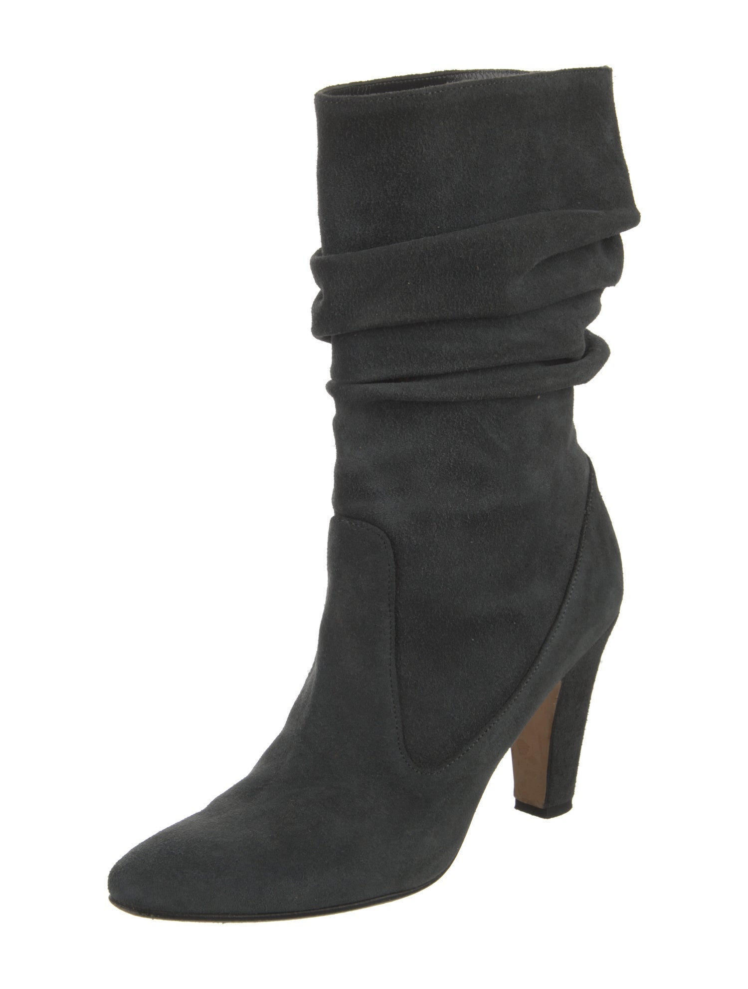 Manolo Blahnik Suede Slouch Boots