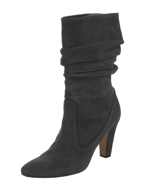 Manolo Blahnik Suede Slouch Boots