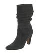 Manolo Blahnik Suede Slouch Boots