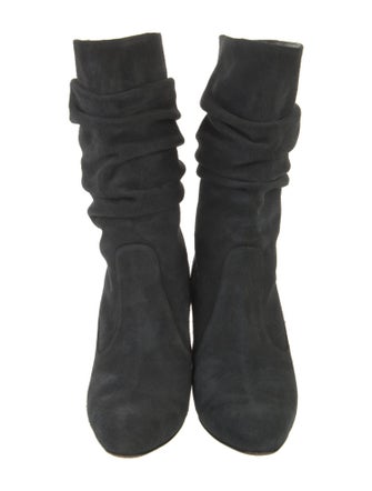 Manolo Blahnik Suede Slouch Boots