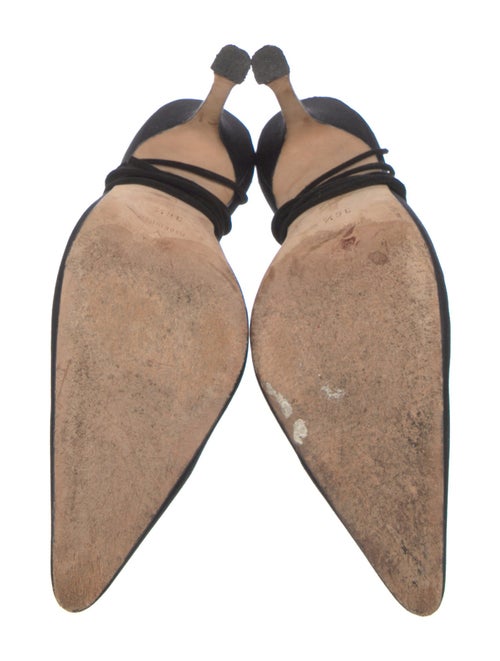 Manolo Blahnik Satin D'Orsay Pumps