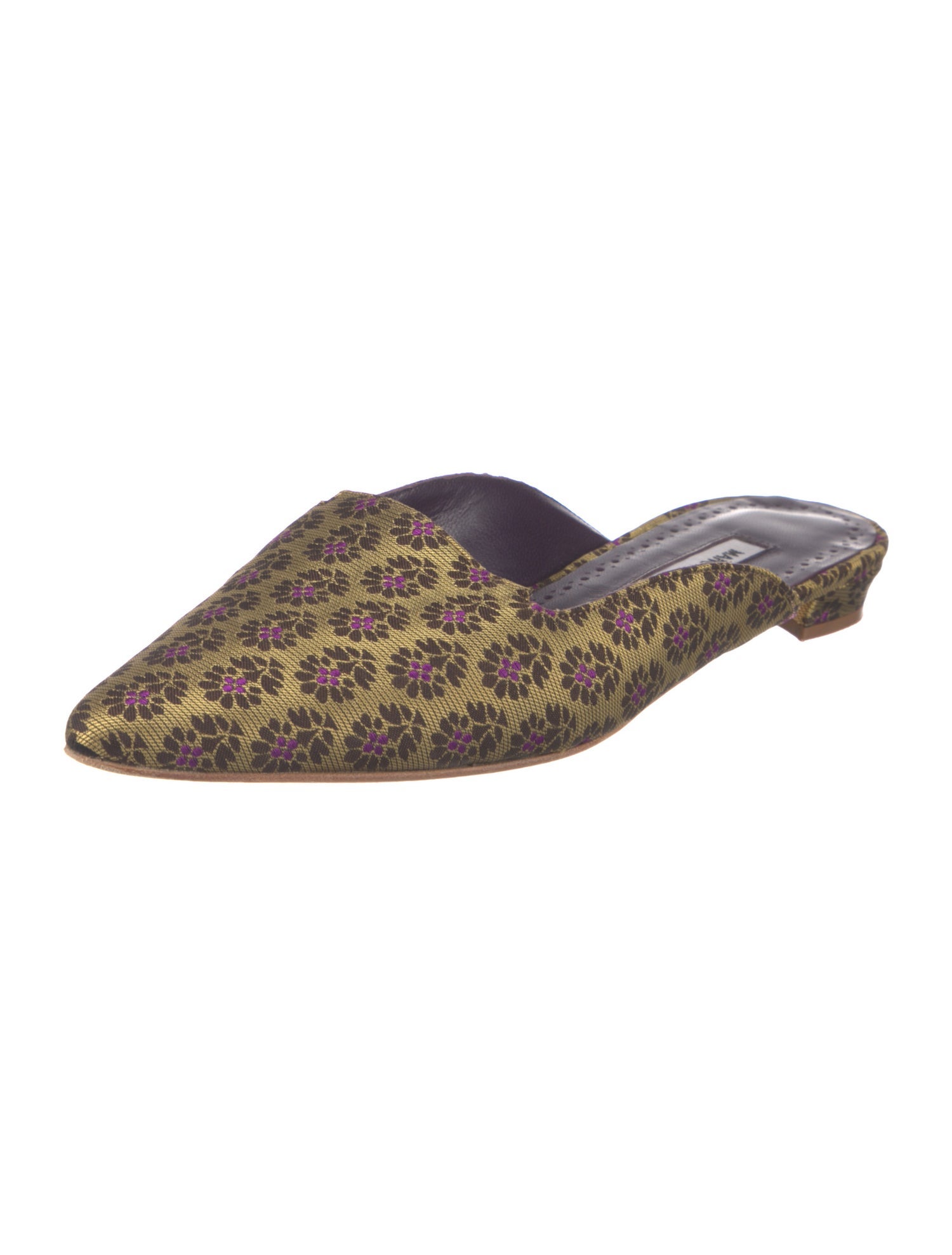 Manolo Blahnik Printed Mules