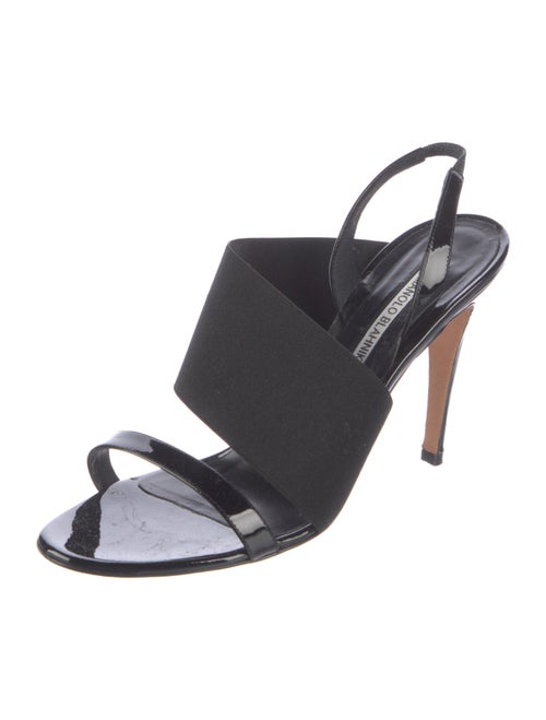 Manolo Blahnik Patent Leather Slingback Sandals