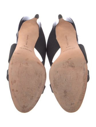 Manolo Blahnik Patent Leather Slingback Sandals