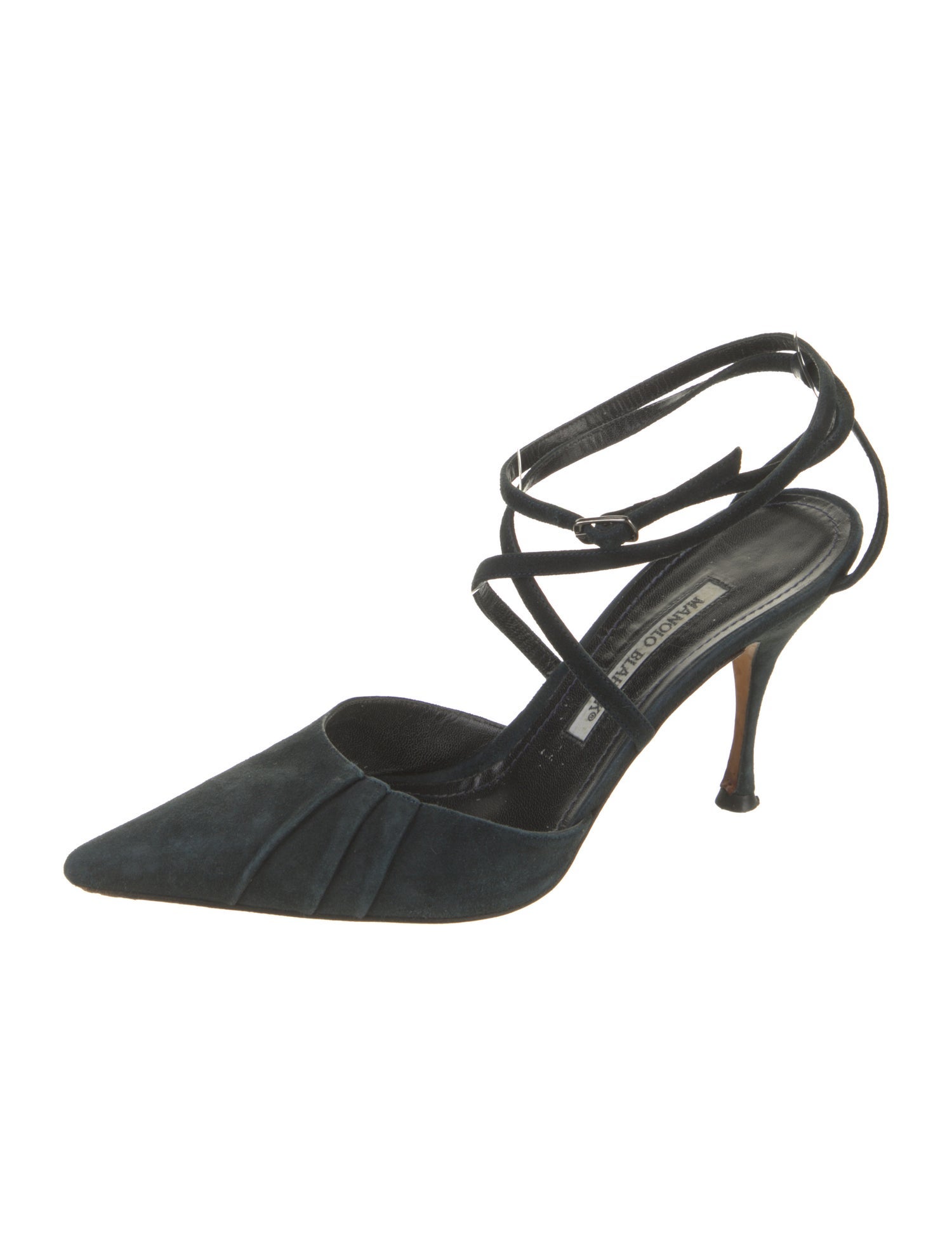 Manolo Blahnik Suede D'Orsay Pumps