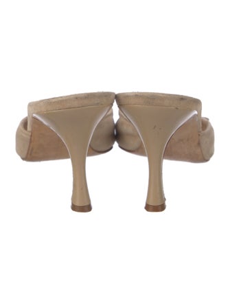 Manolo Blahnik Suede Slides