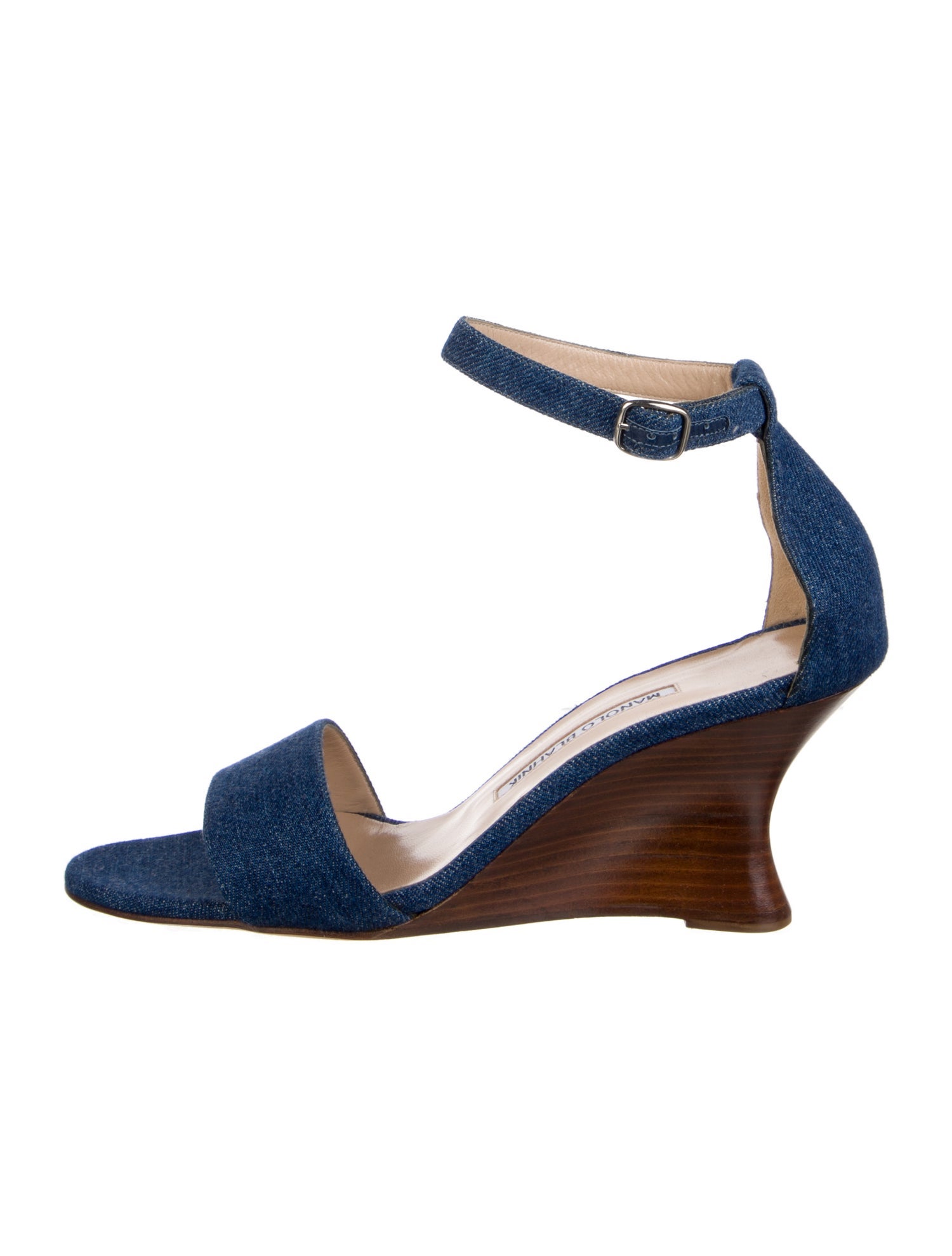 Manolo Blahnik Denim Sandals
