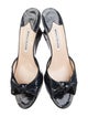 Manolo Blahnik Patent Leather Slides