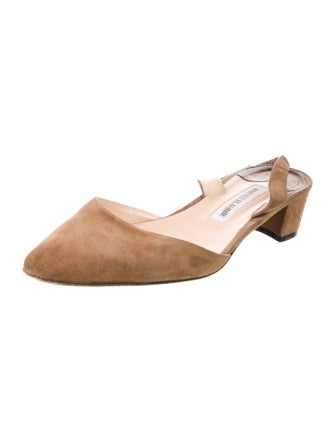 Manolo Blahnik Suede Mules