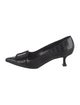 Manolo Blahnik Embossed Leather Pumps