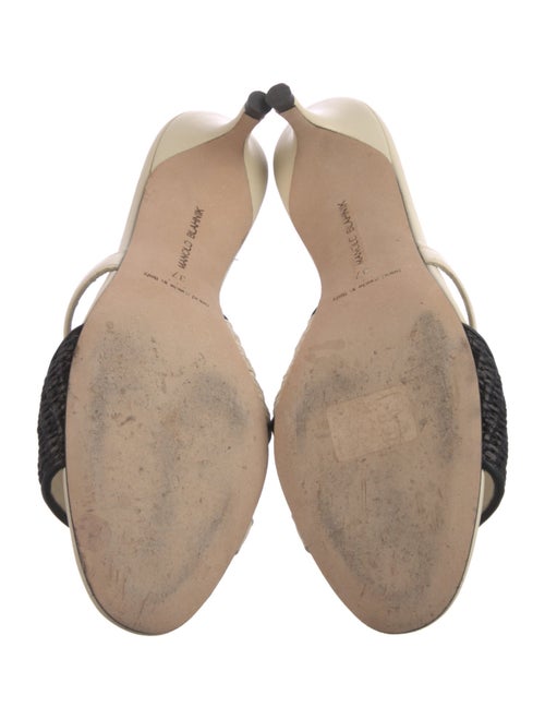 Manolo Blahnik Leather Slides