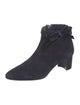 Manolo Blahnik Suede Bow Accents Boots