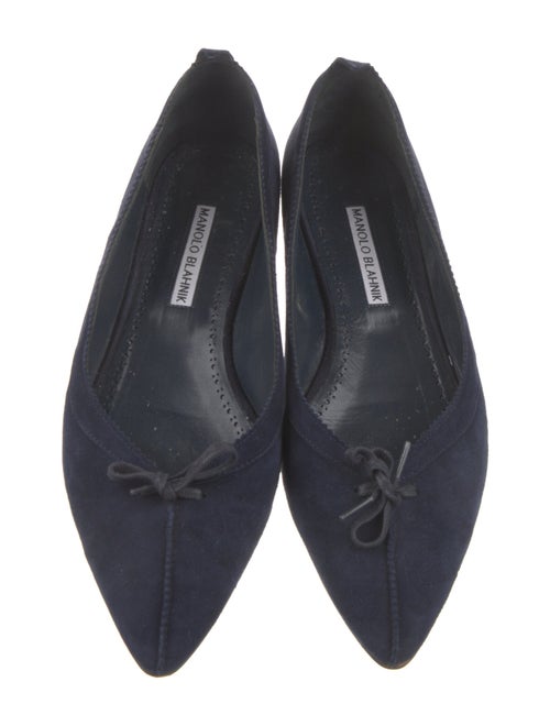 Manolo Blahnik Suede Ballet Flats