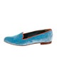 Manolo Blahnik Velvet Colorblock Pattern Loafers