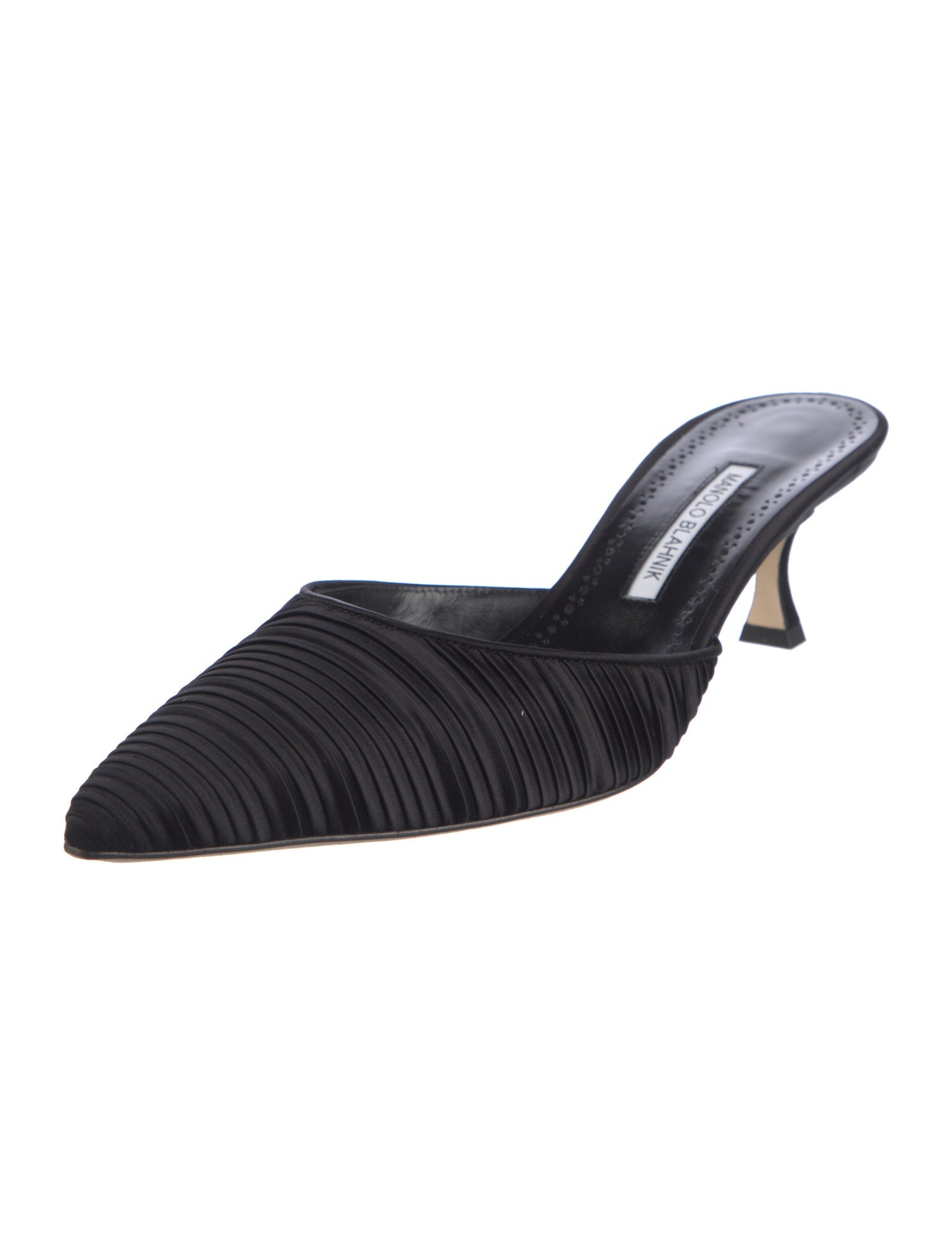 Manolo Blahnik Satin Mules