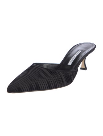 Manolo Blahnik Satin Mules