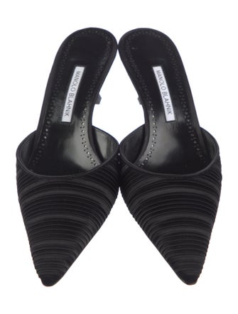 Manolo Blahnik Satin Mules