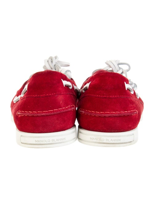 Manolo Blahnik Suede Boat Shoes