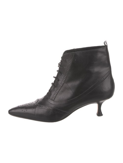 Manolo Blahnik Leather Lace-Up Boots