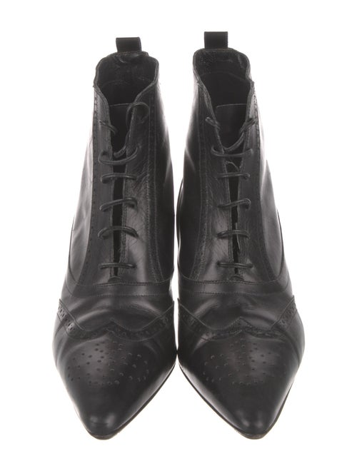Manolo Blahnik Leather Lace-Up Boots