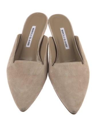 Manolo Blahnik Suede Mules