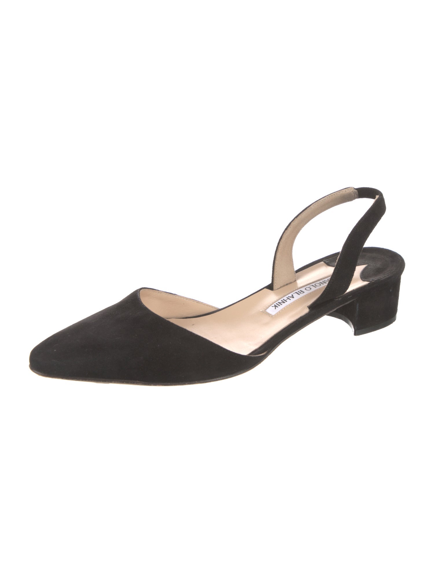 Manolo Blahnik Suede Slingback Pumps